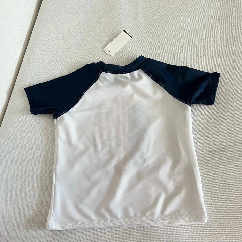 Jumping Beans Rashguard Size 2 Toddler Boys Top Short Sleeve Surf Board Print - Picture 2 of 4